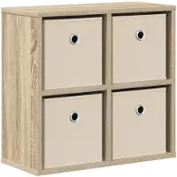 vidaXL Dressoir Sonoma Eik 49,5 x 22 x 47 cm