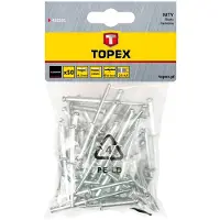 Topex Popnagels 3,2 x 8 mm 50 Stuks Aluminium