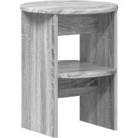 vidaXL Bijzetkast Grijze Sonoma Ø40 x 50 cm Geconstrueerd hout
