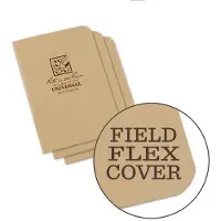 Rite in the rain Stapled Notebooks 971TFX-M, 3 1/4" x 4 5/8", Tan, set van 3 notitieboekjes