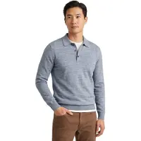 Profuomo Grijs poloshirt normale fit gemeleerd