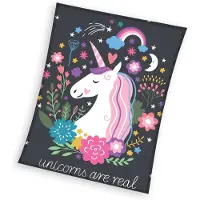 Carbotex Fleeceplaid Unicorn - 150 x 200 cm - Polyester