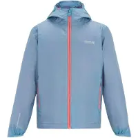 Regatta Waterdichte Shell Jas met hendel voor kinderen (Gewassen denim/perzikroze)