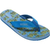 Regatta - Heren Rico Teenslippers (Scherp Groen/Sonisch Blauw)