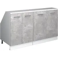 Vicco R-Line Keukenkast voor schuine wand – 140 cm Set van 2 kastrompen 60 cm diepte Beton