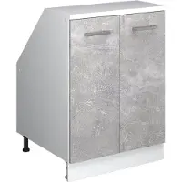 Vicco R-Line Keukenkast voor schuine wand – 60 cm met 2 deuren, kastromp 60 cm diepte Beton
