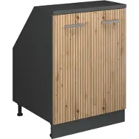 Vicco Keukenkast voor schuine wand R-Line Artisanaal eiken 60 cm met 2 deuren, kastromp 60 cm diepte, Model 60536