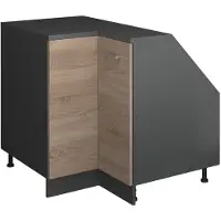 Vicco R-Line Hoekkeukenkast voor schuine wand – 75.6 cm met 1 deur, kastromp 60 cm diepte Sonoma