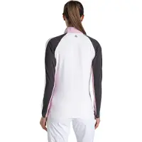 Craghoppers Dames/Dames Nosilife Half Zip Golf Top (Wit/Donker Ijzer)