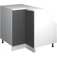 Vicco R-Line Hoekkeukenkast voor schuine wand – 75.6 cm met 1 deur, kastromp 60 cm diepte Antraciet-goud