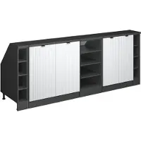 Vicco R-Line Keukenkast voor schuine wand – 210 cm Set van 5 kastrompen 60 cm diepte Witte golf