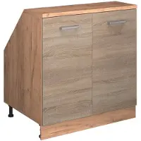 Vicco Keukenkast voor schuine wand R-Line Sonoma 80 cm met 2 deuren, kastromp 60 cm diepte, Model 60395