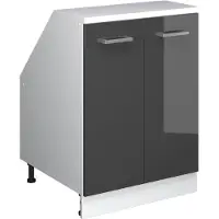 Vicco R-Line Keukenkast voor schuine wand – 60 cm met 2 deuren, kastromp 60 cm diepte Antraciet Hoogglans