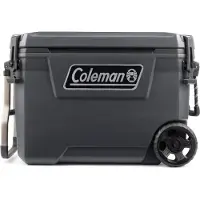 Coleman 65QT Convoy Cooler - 66 liter koelbox – 5 dagen ijs – koelbox met wielen - grijs