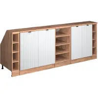 Vicco Keukenkast voor schuine wand R-Line Witte golf 210 cm Set van 5 kastrompen 60 cm diepte, Model 60656