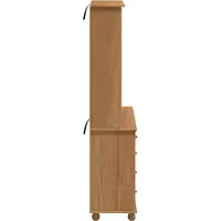 vidaXL Hutch ASKIM Honingwas 91 x 40 x 184 cm Massief grenenhout