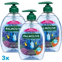 Palmolive Aquarium Handzeep – 3 x 500 ml – Vegan Hand Wash – 96% Natuurlijke Oorsprong – 3 Stuks