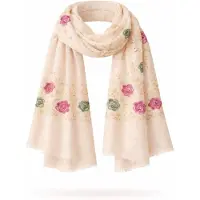 HS Sjaal - In 4 Kleuren - Langwerpig design met Rozen