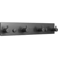 EAVY - Wandkapstok - Kapstok - 4 Haaks - 25 cm - RVS - Gun Metal - Handdoekrek