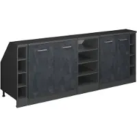 Vicco R-Line Keukenkast voor schuine wand – 210 cm Set van 5 kastrompen 60 cm diepte Zwart beton