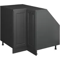 Vicco R-Line Hoekkeukenkast voor schuine wand – 75.6 cm met 1 deur, kastromp 60 cm diepte Antraciet landhuis