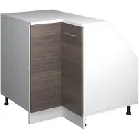 Vicco R-Line Hoekkeukenkast voor schuine wand – 75.6 cm met 1 deur, kastromp 60 cm diepte Edel grijs