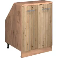Vicco Keukenkast voor schuine wand R-Line Artisanaal eiken 60 cm met 2 deuren, kastromp 60 cm diepte, Model 60389