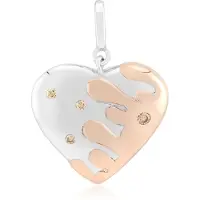 Cavill - Luxe Zilveren Hanger 925 Sterling Zilver - 0,075 ct I1 Argyle Rose de France Diamant - Ronde Briljant - Uniek & Certificaat
