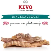 Kivo Petfood Hondensnack Runderluchtpijp per 1000 gram - Graanvrij en Glutenvrij