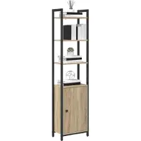 vidaXL Boekenkast 6-laags 40 x 24 x 161 cm Bewerkt hout Sonoma Eik