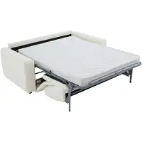 Vente-unique Driezitsslaapbank in beige chenille stof ISISTIA