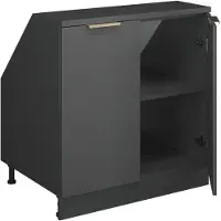Vicco R-Line Keukenkast voor schuine wand – 80 cm met 2 deuren, kastromp 60 cm diepte Antraciet-goud