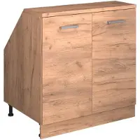 Vicco R-Line Keukenkast voor schuine wand – 80 cm met 2 deuren, kastromp 60 cm diepte Krachtige eik goud