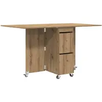 vidaXL Eettafel 140 x 80 x 77 cm Bewerkt hout Artisanaal eiken