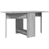 vidaXL Eettafel 138 x 70 x 73,5 cm Bewerkt hout Grijs Sonoma