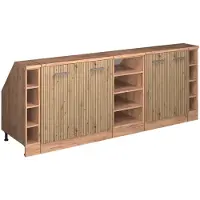 Vicco R-Line Keukenkast voor schuine wand – 210 cm Set van 5 kastrompen 60 cm diepte Artisanaal eiken