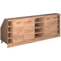 Vicco R-Line Keukenkast voor schuine wand – 210 cm Set van 5 kastrompen 60 cm diepte Krachtige eik goud