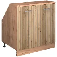 Vicco R-Line Keukenkast voor schuine wand – 80 cm met 2 deuren, kastromp 60 cm diepte Artisanaal eiken