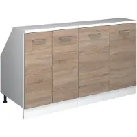 Vicco Keukenkast voor schuine wand R-Line Sonoma 140 cm Set van 2 kastrompen 60 cm diepte, Model 60338
