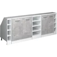 Vicco R-Line Keukenkast voor schuine wand – 210 cm Set van 5 kastrompen 60 cm diepte Beton