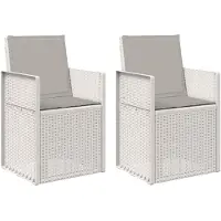 vidaXL Tuinstoelen 2 pcs Wit en Lichtgrijs PP