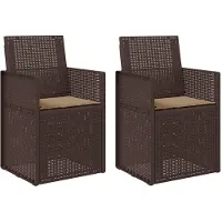 vidaXL Tuinstoelen 2 pcs Bruin en Taupe PP