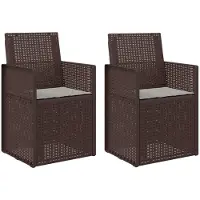 vidaXL Tuinstoelen 2 pcs Bruin en lichtgrijs PP