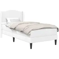vidaXL Bedframe met hoofdeinde Wit 80 x 200 cm Kunstleer