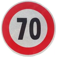 Gmp maximale snelheidssticker 70 km/h - snelheid sticker 200 mm - snelheidsbeperking sticker - klasse 1
