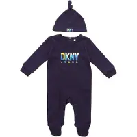 DKNY Jeans Baby Jongens Outfit Met Knoopmuts Set Navy