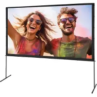 Vevor Projectiescherm met standaard 120 inch HD 4K Buiten- en Binnenprojectiescherm Snel opvouwbaar draagbaar filmscherm 16:9 voor thuisbioscoop