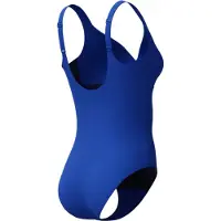 Speedo Shaping Cross Knot 1 Piece Dames Sportbadpak - Corrigerend Badpak Dames - Zwempak Dames met Uitneembare Cups - Sportbadpak Dames met Hartvormige Halslijn en Verstelbare Bandjes - Blauw - 36