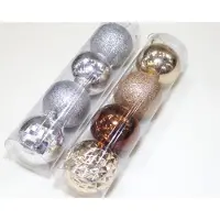 JEAN Products Kerstballenset - 12 stuks - 6cm - Goud en Roestbruin