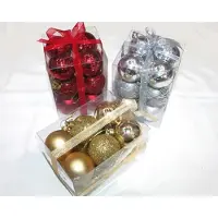JEAN Products Kerstballenset 24 stuks - 5 cm - ROOD